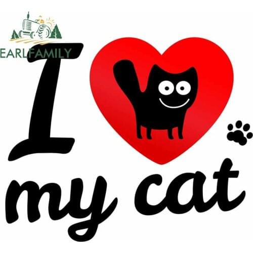 EARLFAMILY 13cm x 10.7cm Cute Cat Paw Peach Heart Car Sticker Cartoon Animal Adopt Cat Love Pet Car Decal 3D Cat Foot Footprint
