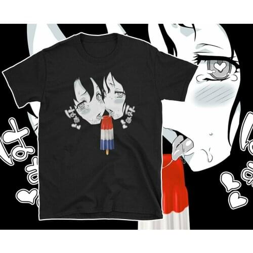 Hentai Bj Two Girls One Ice Cream Sex Position Black T-Shirt Men Summer Short Sleeves Casual Adult S-3Xl Hip Hop T Shirt