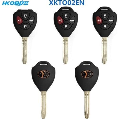 HKOBDII VVDI Wire XK XKTO02EN 3+1 Buttons Universal VVDI2 Car Key Remote for Xhorse VVDI Key Tool