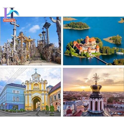 Картины по номерам пейзажи HUANING China At AliExpress