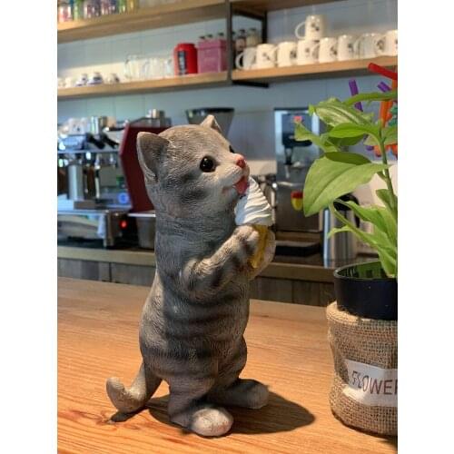 Simulation cat Lovely modelling Creative design home decoration accessories Desktop furnishing articles birthday present