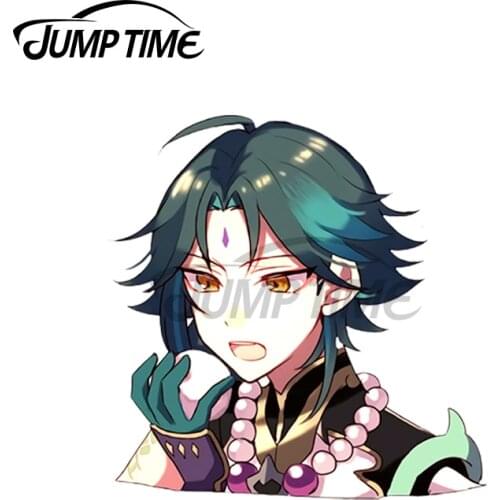 JumpTime 13 x 5.2cm XIAO EATING SNOW Genshin Impact Car Stickers and Decals Fashion 3D Custom Printing Vehicle VAN Decoration