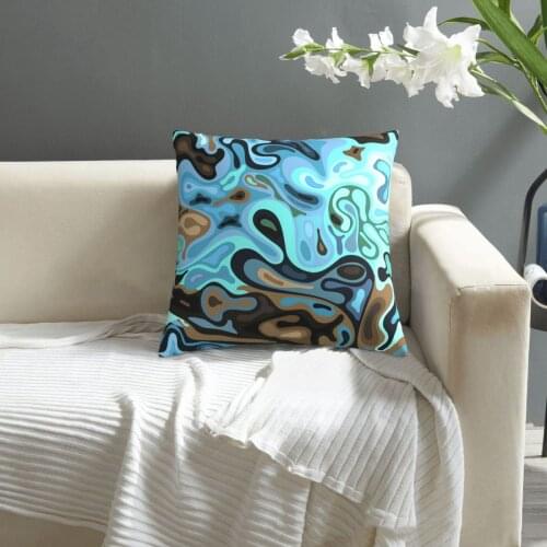 Liquid Surface pillowcase printed cushion cover sofa waist pillow pillow cover
