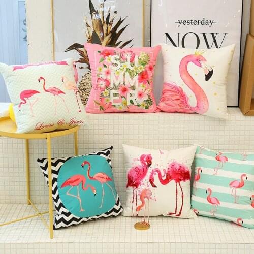 New Cute Flamingo Cushion Pillow Case Flamingo Party Bedroom Sofa Home Decoration accessories Birthday/Wedding Favors and Gifts