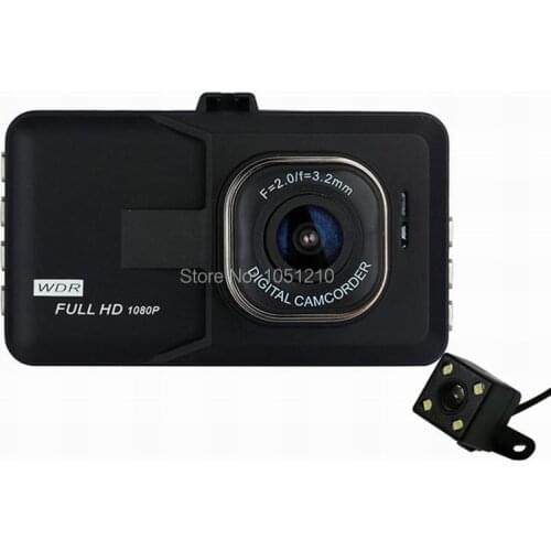 Ouchuangbo 3 inch dual lens 1080p car DVR Dash Cam WDR video recorder G-sensor Night Vision Camcorder