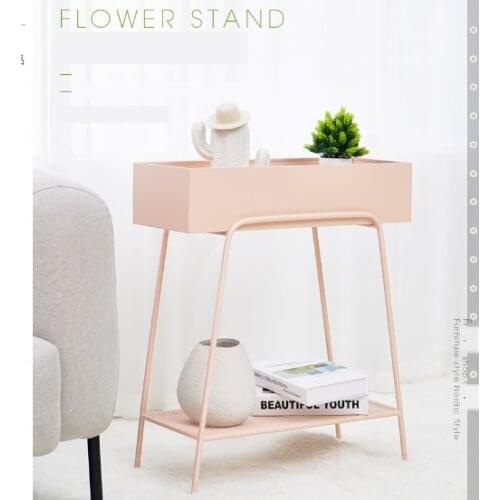 Nordic Wrought Iron Plant Flower Stand Balcony Floor-standing Multi-layer Flower Pot Stand Partition Shelf Outdoor Decoration