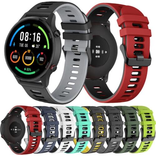 22mm Bracelet Strap For Xiaomi MI Watch Color Sport Smartwatch Silicone Wristband For Huawei Watch 3 3 pro / GT 2 Watchband Belt
