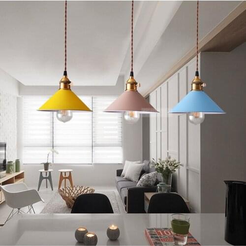 Modern Art Pendant Lamps Led painted Classic Pendant Dining Room Light Modern Pendant Bar Beat Light Chandelier Lights LED bulb
