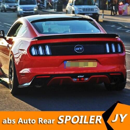 For FORD Mustang Spoiler 2015-2018 Mustang GT spoiler High Quality ABS Material Car Rear Wing Primer Color Rear Spoiler