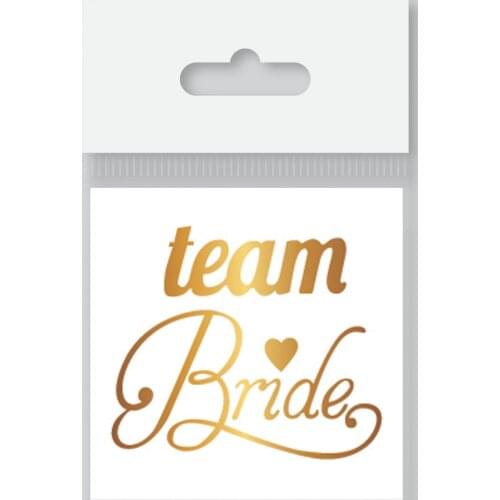 Single Bride Tattoo 2-Gold Glitter-5,5x5,5cm-Temporary Tattoo