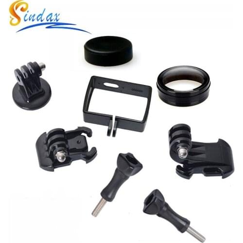 Sindax UV Filter+Camera Protective frame case+J-hook Buckle Mount+ Adapter For Xiaomi yi 4k action Camera Accessories