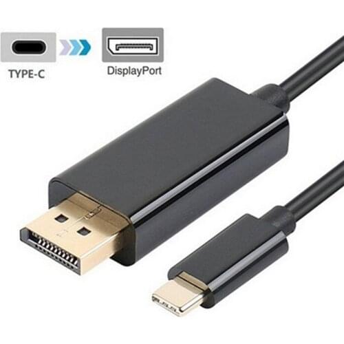 USB 3.1 Type C USB-C to DisplayPort DP 4K UHD HDTV Cable for Chromebook & Macbook & Laptop 1.8M