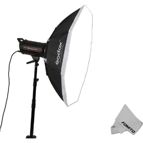 Godox 47" 120cm Octagon Softbox Bowens Mount Ring for Studio Strobe Speedlite Flash with Fomito Cleaning Cloth
