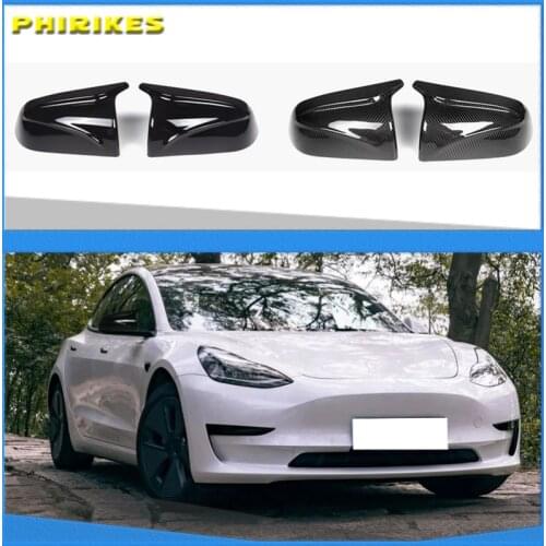 Carbon Fiber Exterior Shell Protection Coversr for Tesla Model 3 S X Accessories Rearview Mirror Case Side for Model3