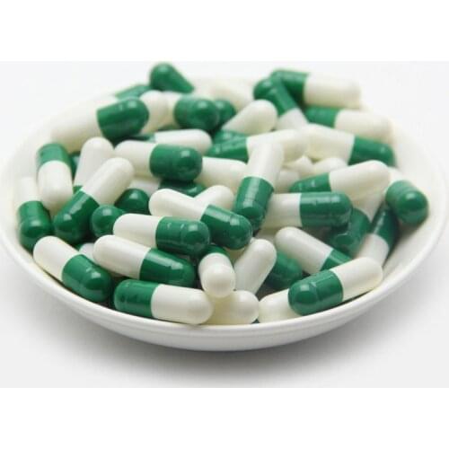 Green White 1000Pcs Size 00# 0# Empty Hard Gelatin Capsule Clear Kosher Gel Medicine Pill Vitamins Personal Pill Cases Splitters