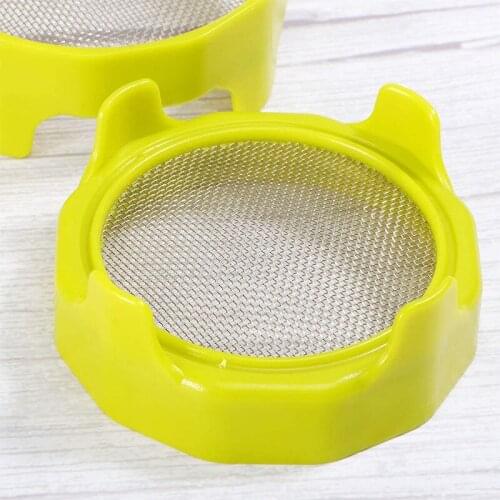 4PCS Mason Jar Sprout Lid Sprout Seeds Strainer Seed Sprouter Cover Kit Durable Curved Mesh For Sprouts Growing