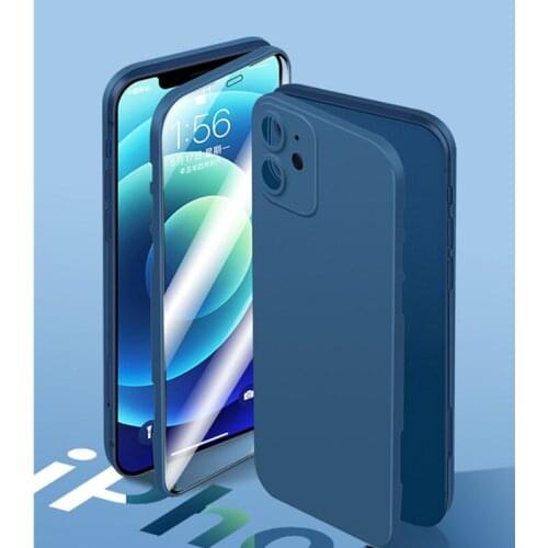 50pcs Ultra Thin 2 in 1 0.3MM PC Case Cover with Tempered Glass for iPhone 12 Mini 12 Pro Max