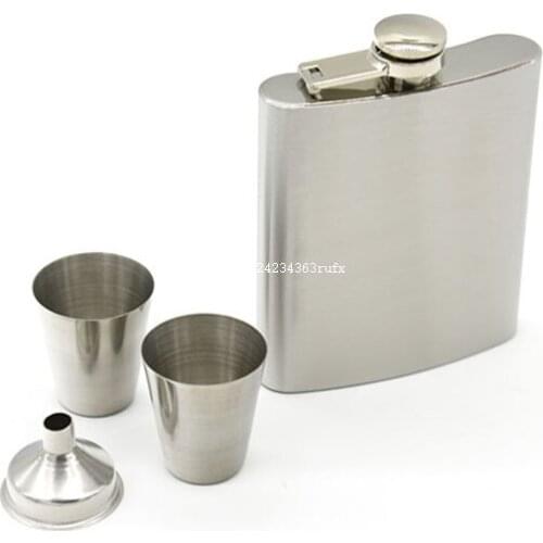 52pcs 7 oz Stainless Steel Hip Flask Men Carry Flagon Gift Set 7 oz Wine Bottle