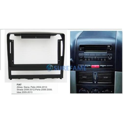 9 inch Car Radio Fascia for FIAT Albea, Siena, Palio 2004-2012; Perla 2006-2008 Panel Dash Kit Adapter Bezel Console Plate Facia