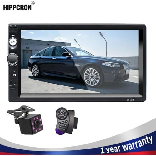 Hippcron 2 Din Car Radio Bluetooth Stereo Receiver 7" Touch Screen Stereo FM Audio MP5 Player SD USB With / Without Camera HD