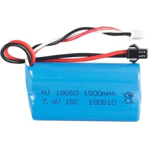 7.4V 1500mAh battery For Udi S032 For Q1 RC Boat Battery Tianke Battery 18650 7.4 V 1500mah 15C SM Plug 2s battery