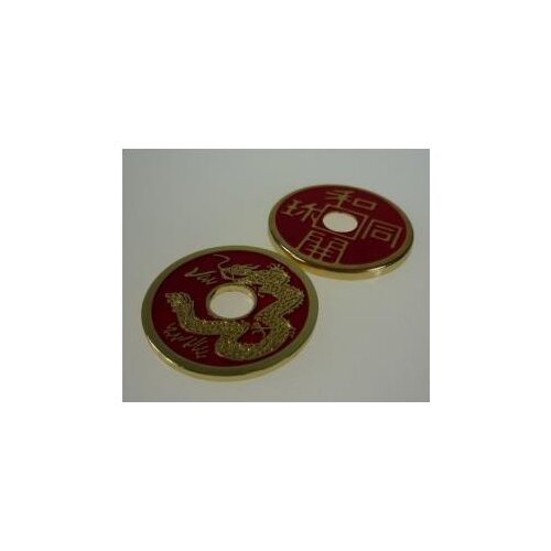 Free Shipping Expanded Chinese Shell W/Coin (RED),Magic Trick,Accessories, Prop,Mentalism,Gimmick,Wholesale