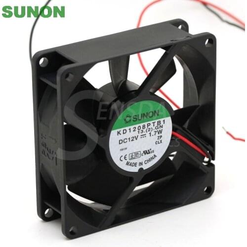 For Sunon KD1208PTB1 8cm quiet silent 80mm 8025 DC 12V 1.7W 2 wire axial inverter cooling fans blower