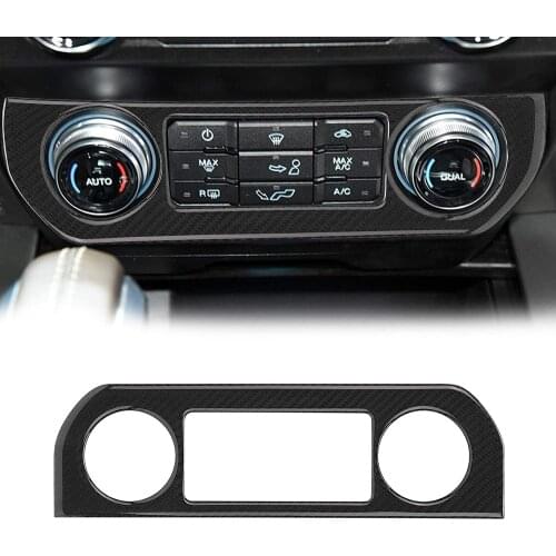 Car Central Control Carbon Fiber Air Conditioning Panel Interior Accessories for Ford F150 2015 2016 2017 2018 2019 2020