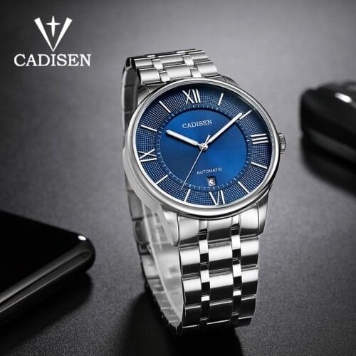 NEW CADISEN Mens Mechanical Watches Top Brand Watch Men Sports Waterproof Stainless Steel Business Miyota Movement Montre Homme