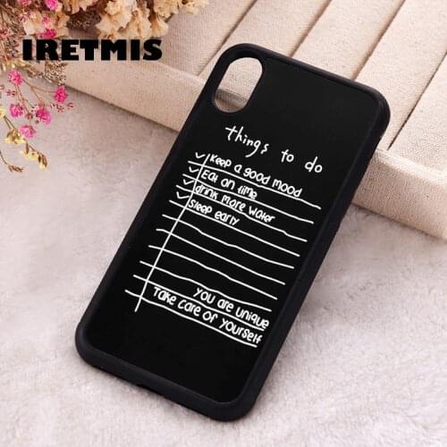 Iretmis 5 5S SE 2020 Phone Cover Case for iPhone 6 6S 7 8 Plus X Xs XR 11 12 Mini Pro Max Rubber Silicone Slogan Graphic
