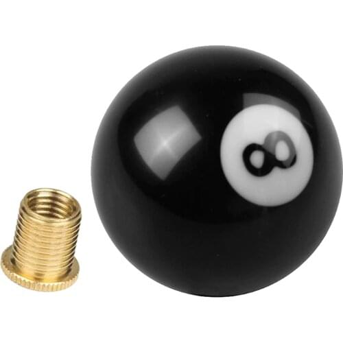 Black 8 Ball M12X1.25 Shift Knob Shifter Lever Selector With M10x1.25 Nut