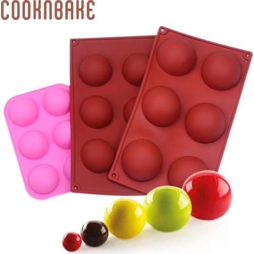 COOKNBAKE silicone mold for cake pastry dome chocolate candy jelly molds round handmade soap resin tool biscuit cake pastry tool