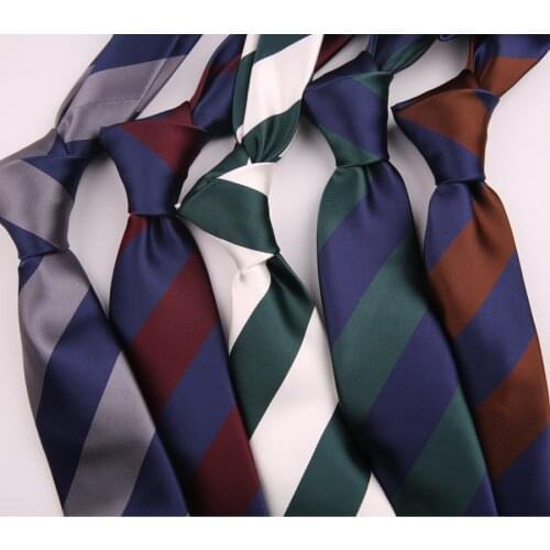 Linbaiway 7cm Business Classic Ties for Men Handmade Polyester Striped Necktie Suit Wedding Neck Tie Cravats Necktie Custom Logo
