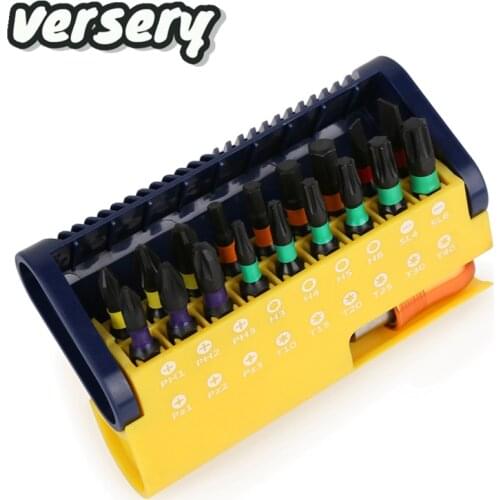 Free Shipping 19PCS/Set S2 Screwdriver Bits Set Cross Hex and Straight Plum WIth Magnet Holder Repair Screwdriver Kit Tools