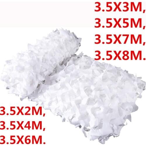 Outdoor Military Hunting Blind White Camouflage Net Sunshade Canopy Camping Party Decoration Photography Mesh Net Cover Shelter