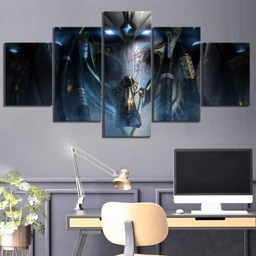 5 Piece HD Fantasy Art Game Poster Paintings StarCraft 2 Legacy of The Void Video Games Poster Canvas Paintings Wall Art Decor