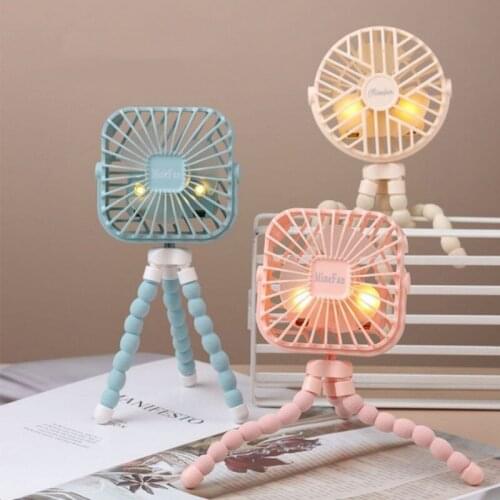 Mini Stroller Fan Portable Desk Handheld Baby Bed Car Seat Fan USB Rechargeable Fan Mini Stroller Fan
