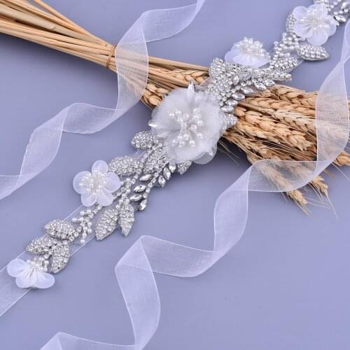 S13 Flowers Bride Wedding Belts Bridal Bridesmaid Dress Accessories Belt Women Party Prom Evening Dresses Sash Hot Sale Jewelry