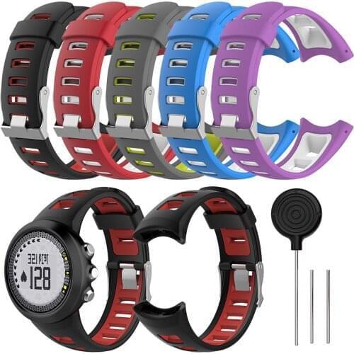 Universal Watch Band Silicone Watch Strap Wristband For SUUNTO Quest M1 M2 M4 M5 M Series Smart Watch Dual Colors Drop shipping