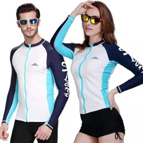 SBART Long Sleeve Wetsuit Women Rash Guard Top Mens Surfing Swimwear Wetsuits Women Wet Suit For Swimming Men Swimsuit Couples