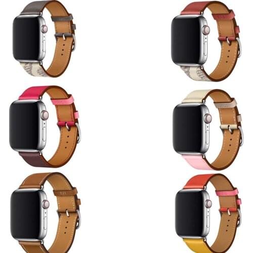 Series 6/5/4/3/2/1 Genuine Leather Bracelet Strap For Apple Watch Single Tour band 38 42 40mm 44mm For iwatch SE wristband