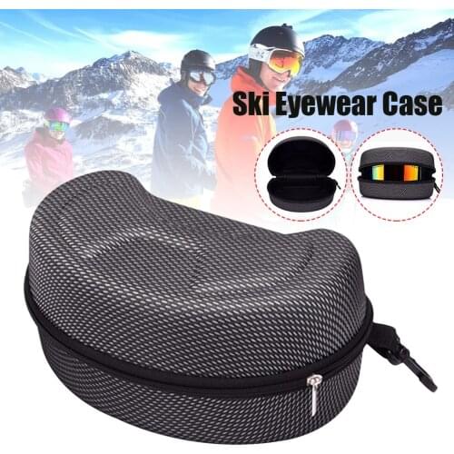 Protection EVA Snow Ski Eyewear Case Snowboard Skiing Goggles Sunglasses Carrying Case Zipper Hard Box Holder