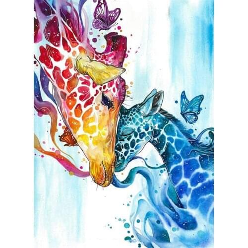 Animal Giraffe DIY Embroidery Cross Stitch 11CT Kits Craft Needlework Set Printed Canvas Cotton Thread Home Design