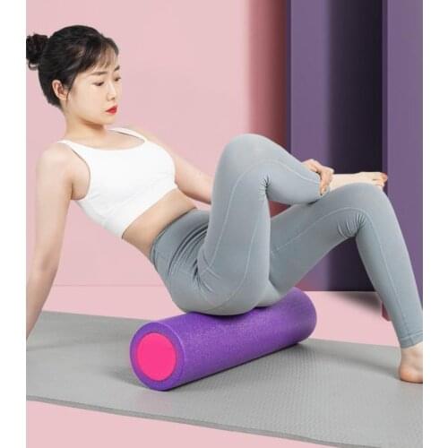1Pcs Solid Smooth Black Foam Roller EPP Yoga Column Fitness Muscle Relaxation Roller Massage Stick