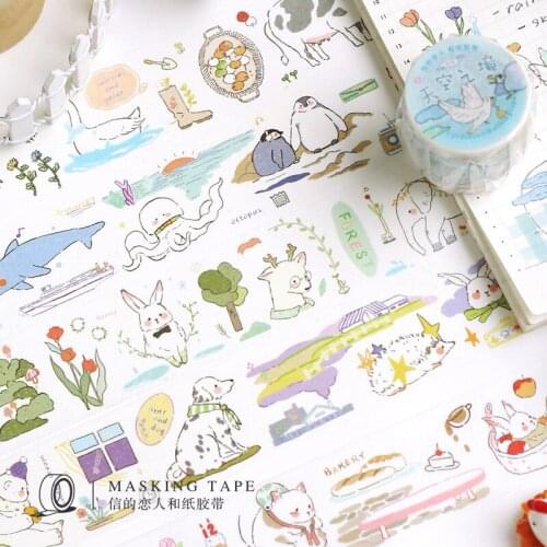 10pcs/1lot Decorative Adhesive tapes Little Chun Scenery Series Scrapbooking DIY Paper Scrapbooking Stickers 5m