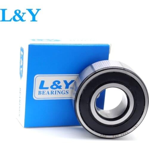 2pcs L&Y high speed bearing 5206 5207 5208 5209 5210 -2RS RS 2RS double row angular contact ball bearings