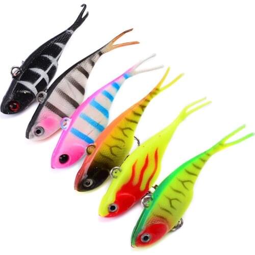 68mm/9g Vibration Deep Sea crankbait Artificial Trolling Wobbler Fishing Lure With 6# Hooks Dive Sinking Ocean Fishing Jerkbait