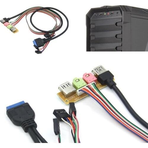 70cm Front Case Panel USB3.0+USB2.0 HD Audio Jack Ports I/O Board Internal Cable new Driver-free USB network cable converter