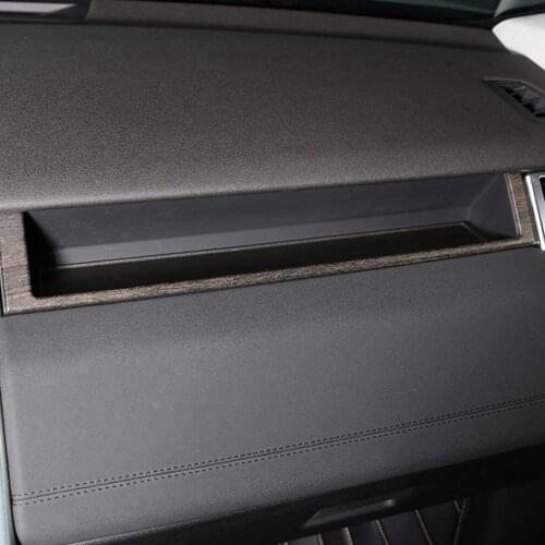 ABS plastic Co-pilot Passenger Decoration Frame Trim Cover for Land Rover Discovery Sport 2015 2016 2017 2018 Oak Wood Grain