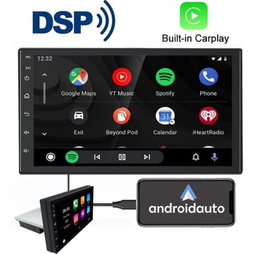 1DIN car radio 7-inch 1din multimedia video player Bluetooth USB audio system, suitable for Apple Carplay Auto DSP RDS FM AM
